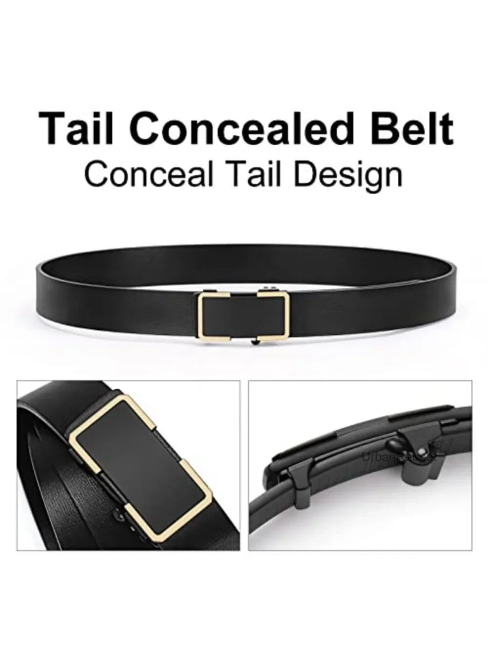 Men's Automatic Ratchet Belt Adjustable Leather Dress Casual